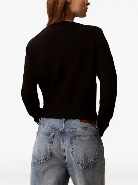 Pulover Calvin Klein cu broderie negru