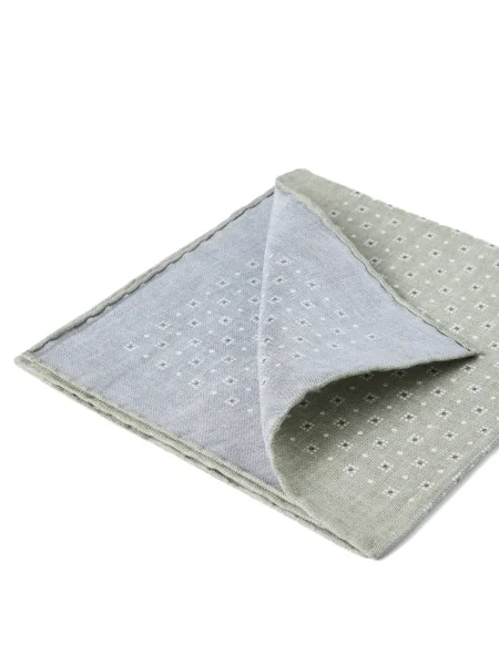 Cravată Brunello Cucinelli de mătase cu imagine cu imprimeu geometric verde