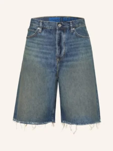 Hugo Džínové Šortky Mason Volný Baggy Střih medium blue modré