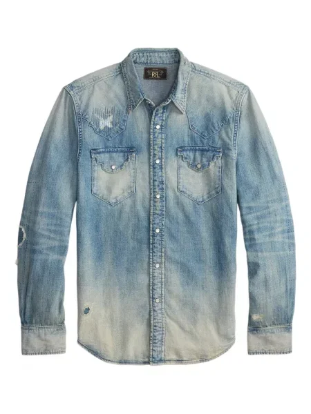 Košile Ralph Lauren Rrl s kapsami na rukávech modrá