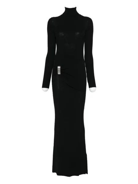 Rochie maxi Brandon Maxwell drapată negru