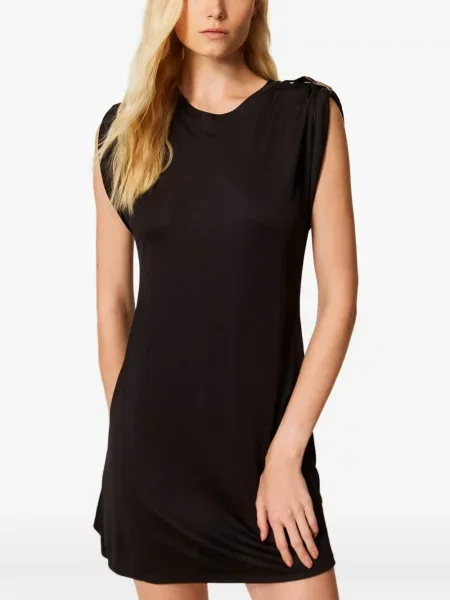 Rochie mini Twinset cu paiete scurtă de costum negru