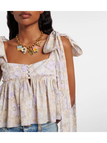 Top Chloé cu model floral violet