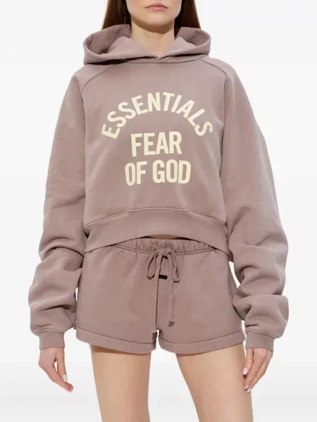 Суичър с качулка Fear Of God Essentials с принт