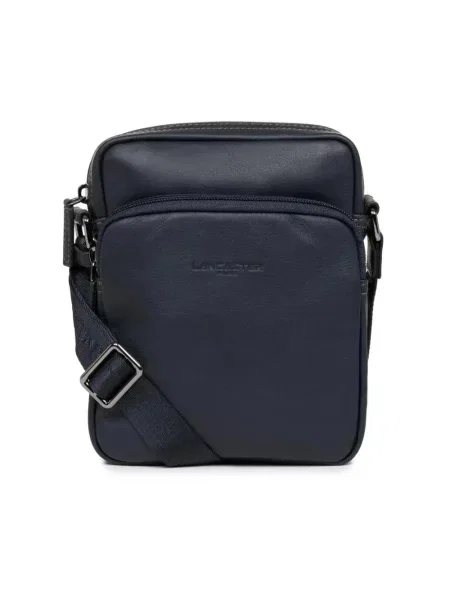 Torebka Lancaster skórzana retro niebieska