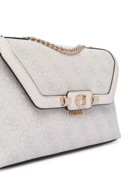 GUESS Torba za čez ramo Lindsey bež bela