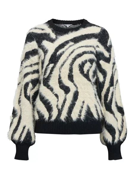 OBJECT Pulover OBJHollow crem negru