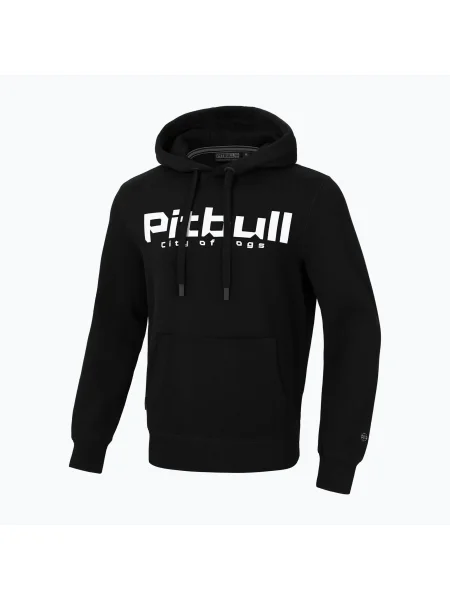 Hanorac pentru bărbați Pitbull Hooded City Of Dogs black negru