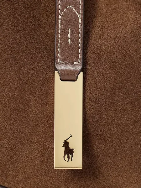 Кожаная сумка хобо Polo Ralph Lauren