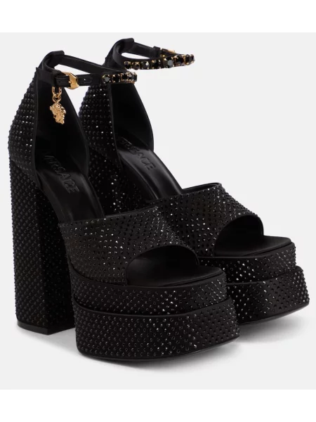 Sandale Versace cu platformă negru