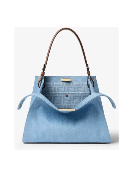Torebka hobo Fendi niebieska