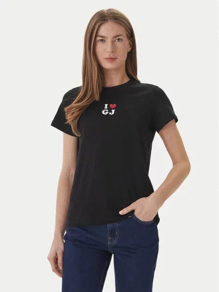 GUESS JEANS Tričko I LOVE GJ červená / čierna biela
