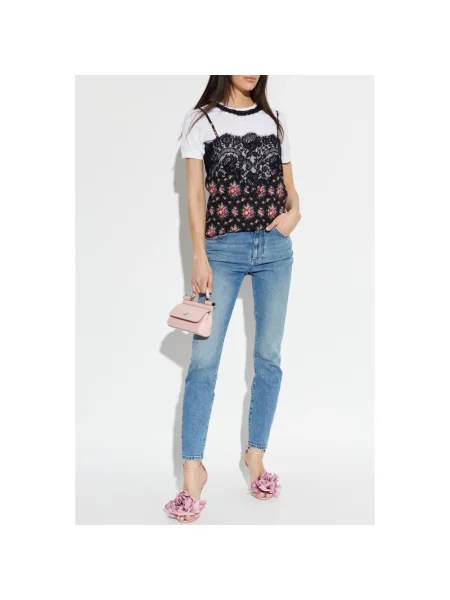 Skinny jeansy skinny Dolce And Gabbana niebieskie