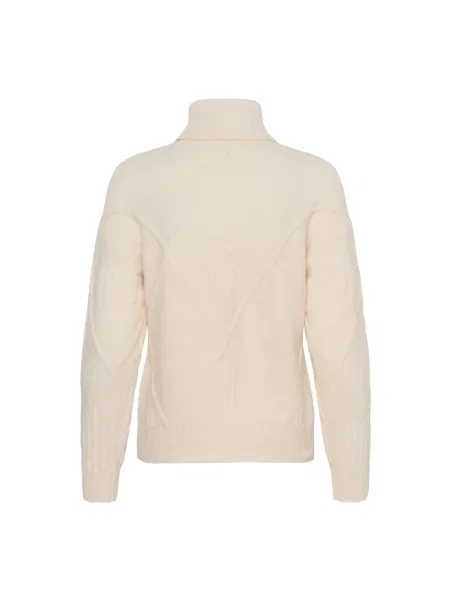 Dzianinowy sweter Cream biały