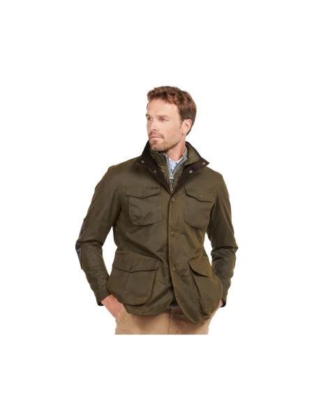 Îmbracaminte Barbour Ogston Waxed Cotton Jacket Olive verde