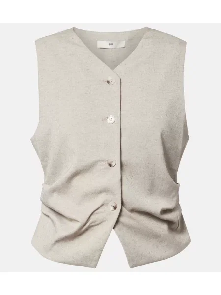 Vestă Sir drapată gri