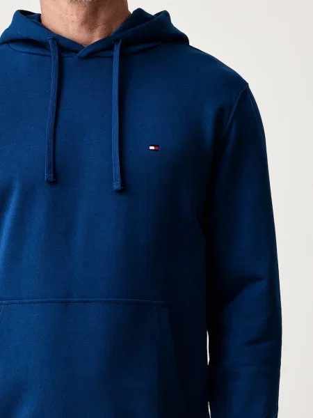 Суичър с качулка Tommy Hilfiger синьо