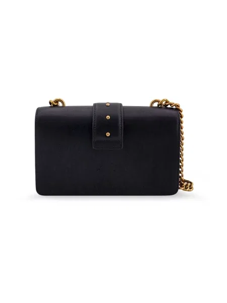 Mała mały torebka skórzana Pinko elegancka czarna