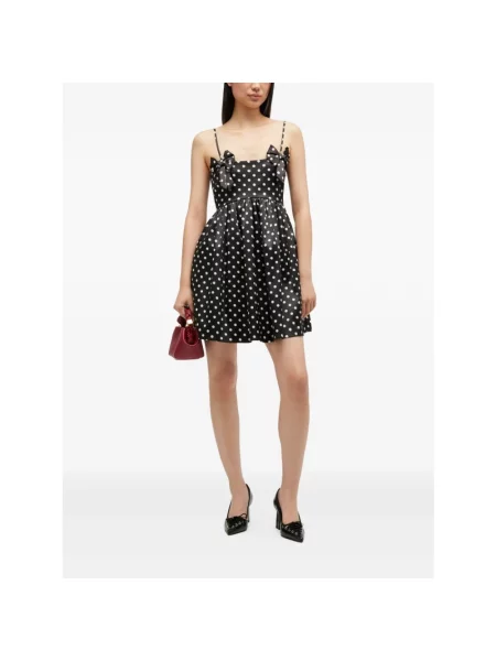 Sukienka mini Ganni w grochy czarna