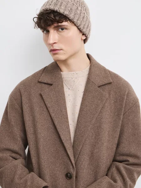 Medicine čiapka beanie pánska s vlnou béžová