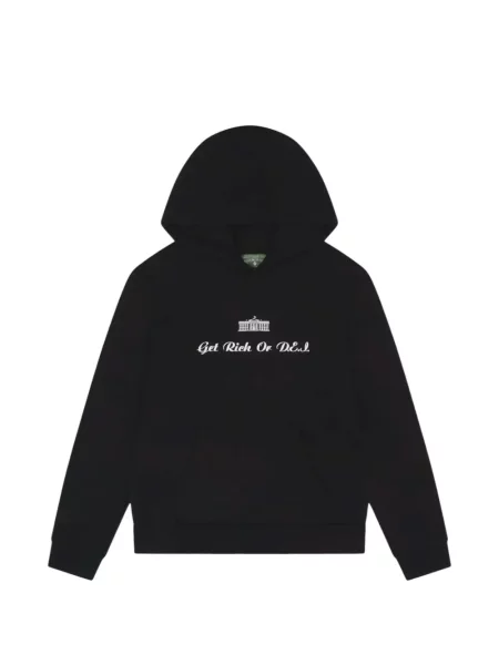 Суичър с качулка Denim Tears бродиран черно