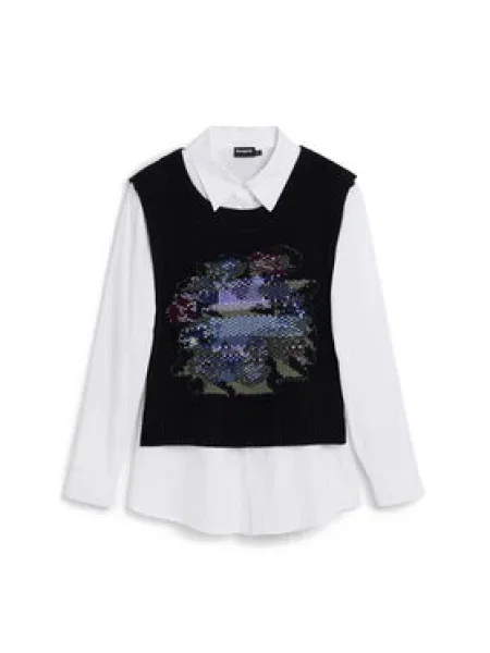 Desigual Blúz fekete fehér