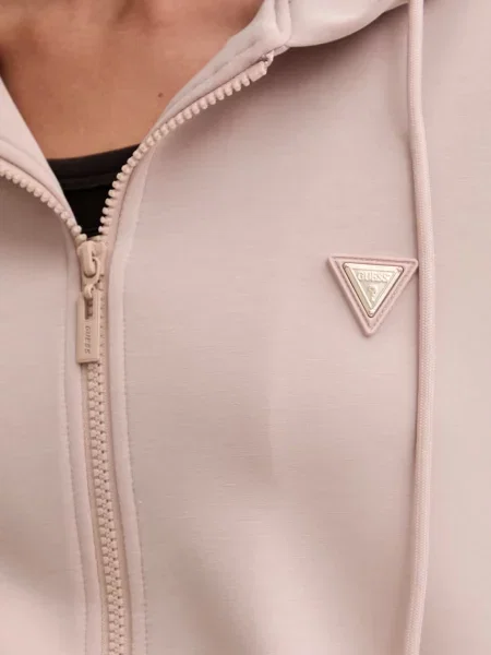 Суичър с цип Guess розово