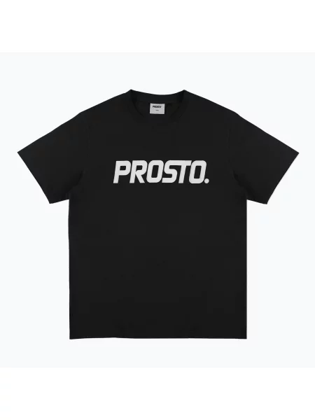 Férfi póló PROSTO Biglog fekete. Méret: S fekete