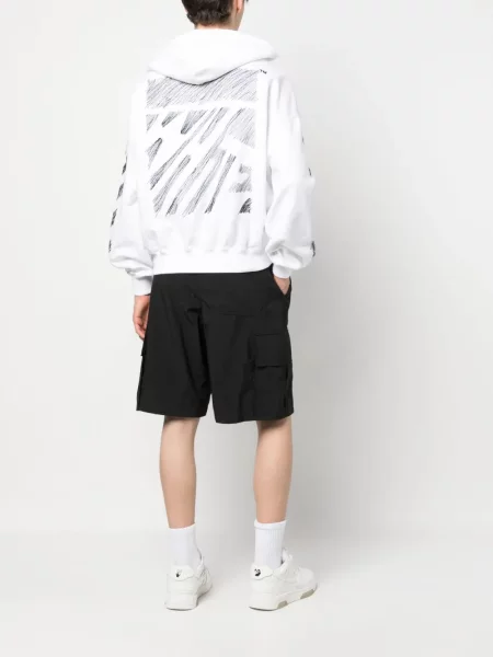 Raštuotas džemperis su gobtuvu Off-white