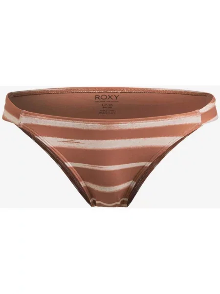 Majtki bikini Roxy Printed Beach Classics Low beżowo-białe XS białe