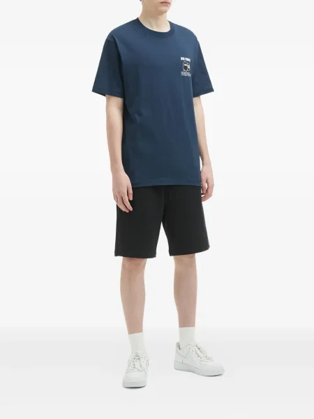 Pantaloni scurți Fingercroxx cu broderie cu cordon negru