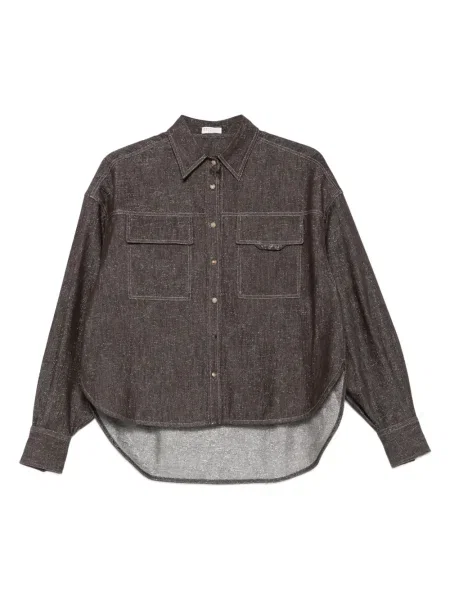 Риза Brunello Cucinelli кафяво