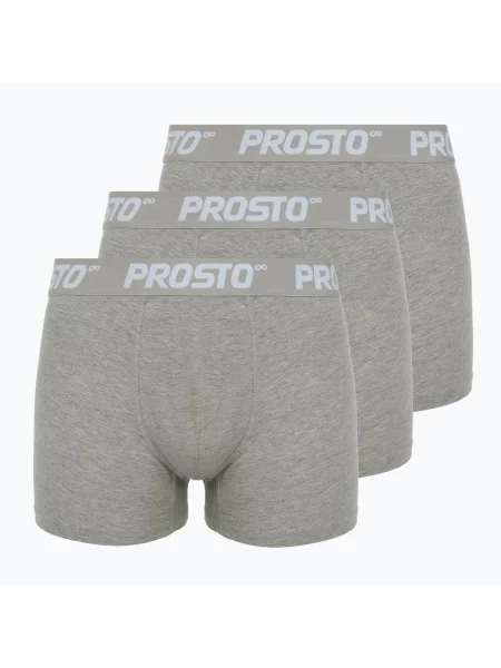 Boxerky PROSTO 3 pary gray šedé