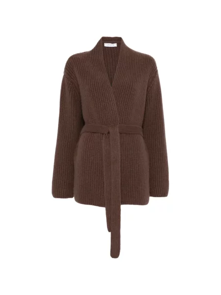 Cu centură cardigan Liska maro