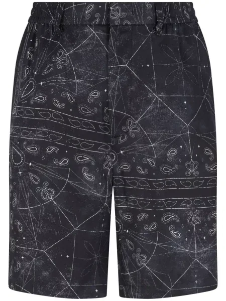 Pantaloni scurți Armani Exchange cu imagine cu model paisley negru
