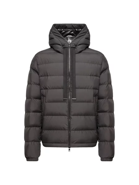 Geacă Moncler cu glugă negru