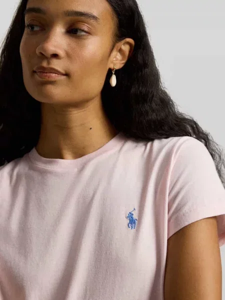 T-shirt z wyhaftowanym logo Polo Ralph Lauren różowa