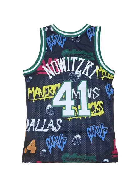 Cămașă Mitchell & Ness cu imagine din jerseu negru