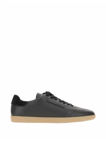 Sneakerși Zegna din piele negru