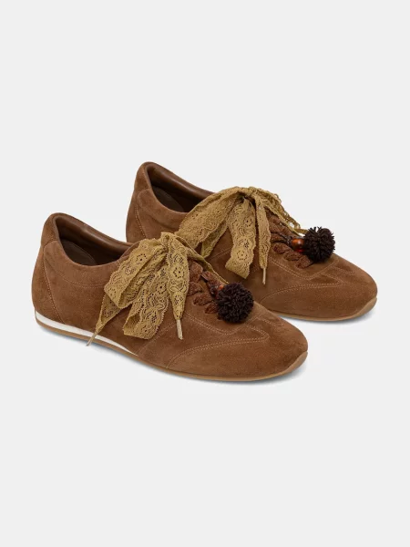 Answear.LAB sneakers pentru femei din piele întoarsă maro