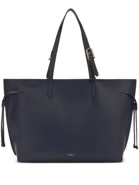 Geanta de piele Furla din piele albastru