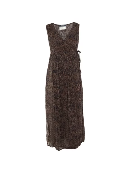 Maksi sukienka maxi Weekend Max Mara kopertowa garniturowa czarna