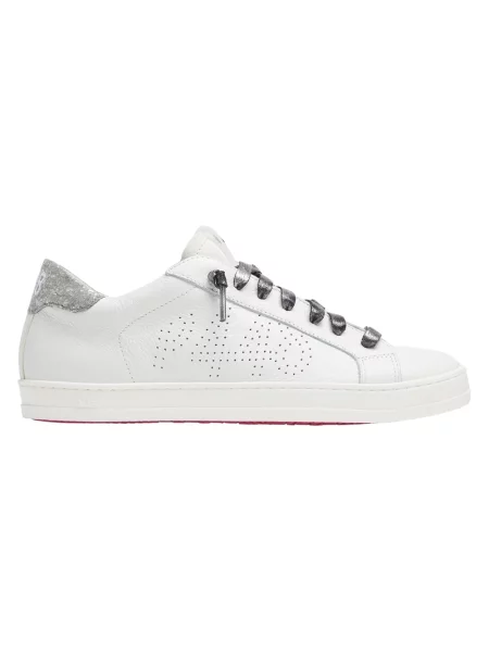 Sneakersy P448 zamszowe białe