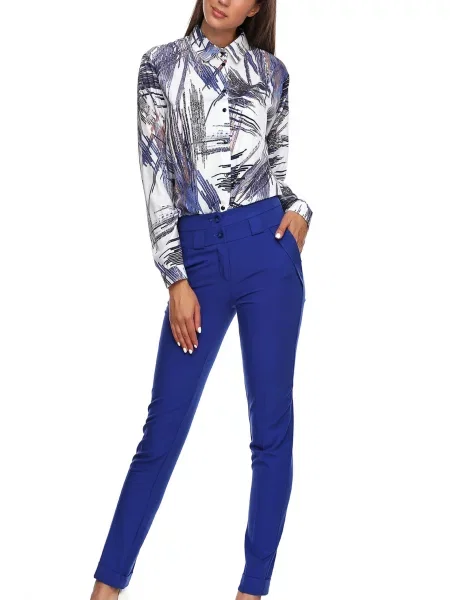 Штани повсякденні LadyLike бавовна/поліестер синій