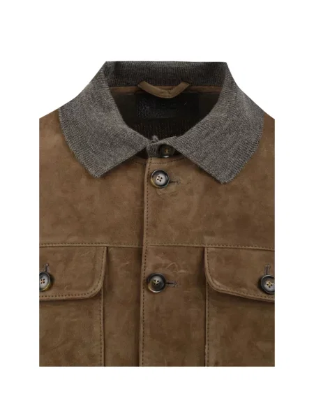 Kurtka The Jack Leathers zamszowa brązowa