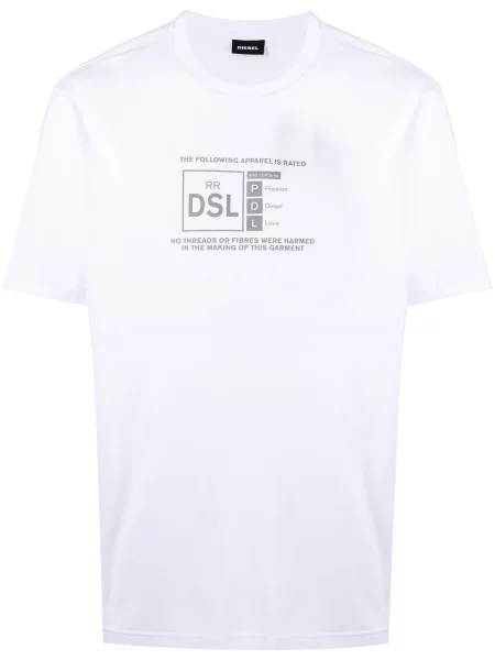 Μπλούζα Diesel με σχέδιο λευκό