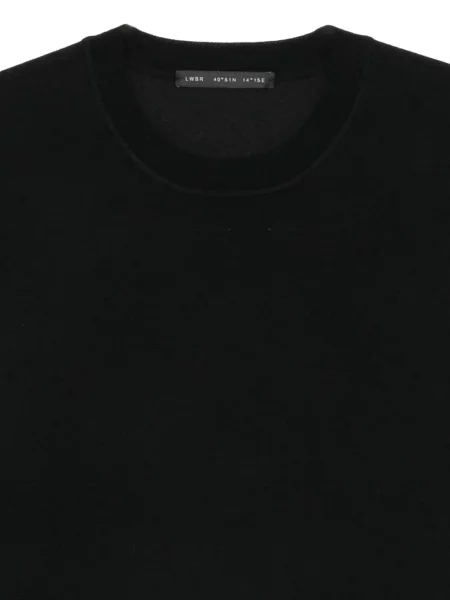 Lung pulover Low Brand cu decolteu rotund negru
