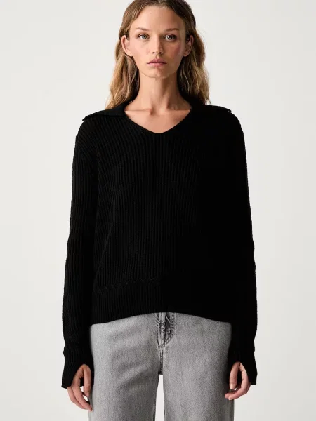 Armani Exchange pulover pentru femei din negru