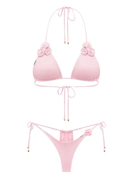 Bikini Annafoxy w kwiatki różowy