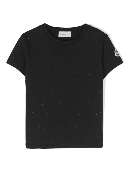 Koszulka dziecięca Moncler Enfant czarna
